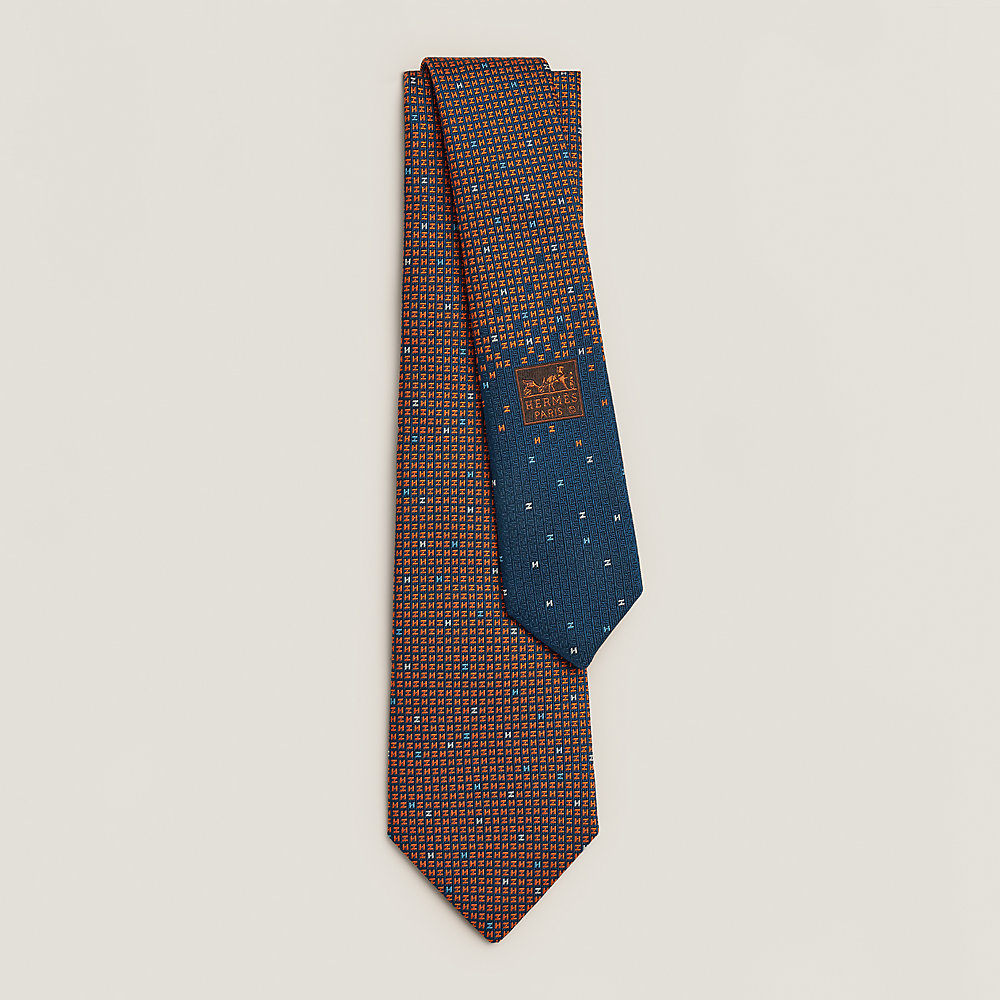 Arcade H tie - Orange | Hermès UK